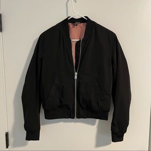 H&M Black Padded Bomber Jacket